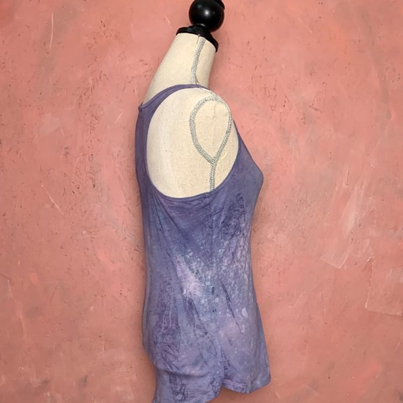THRIFTED & UPCYCLED!!! Tie Dye Tank Top / HAND DYED ITEM / Blue Purple Pink Tank - Picture 5 of 7